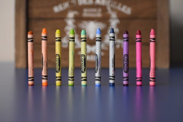 Row of Crayola crayons