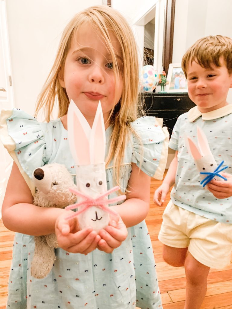 Easter bunny craft with toilet paper roll is silly.