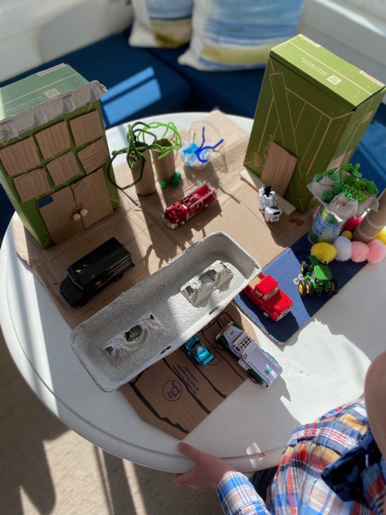 Kids Craft Idea How To Build A Cardboard City From Recyclables