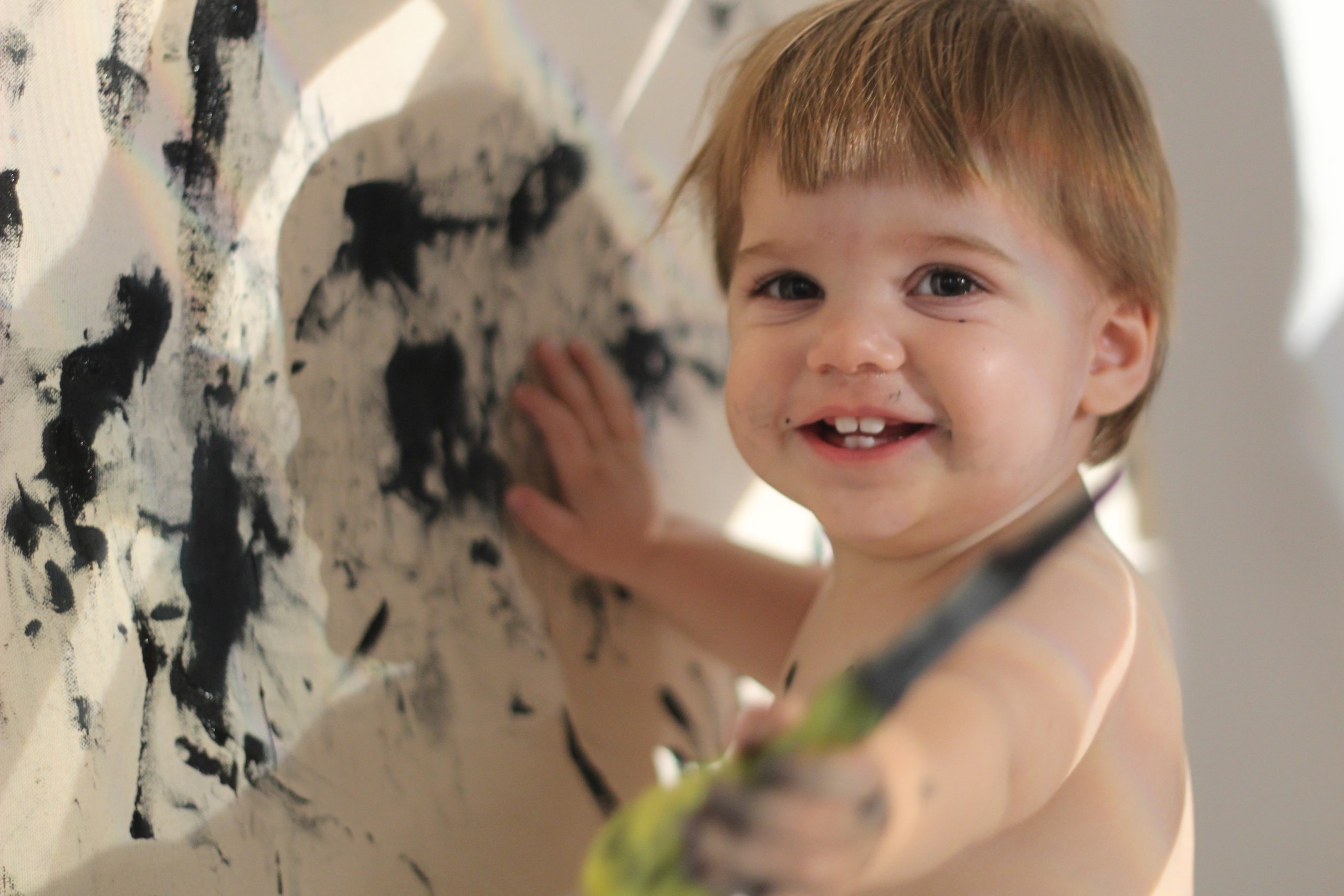 Child with paint